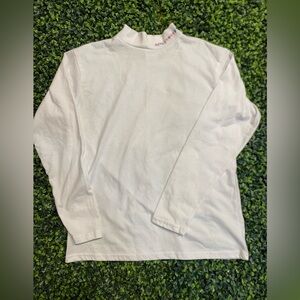 Girl Scouts White Long-Sleeve Mock Neck Top